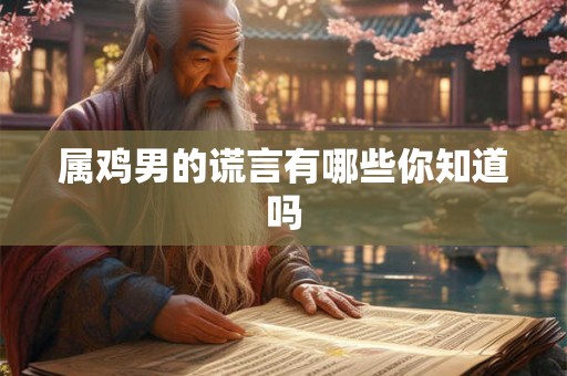 属鸡男的谎言有哪些你知道吗
