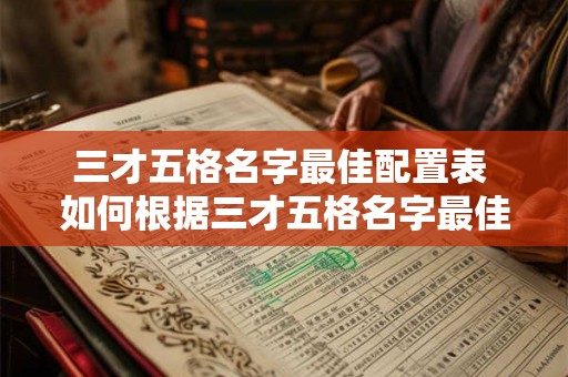 三才五格名字最佳配置表 如何根据三才五格名字最佳配置表来起名