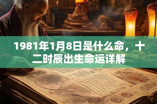 1981年1月8日是什么命，十二时辰出生命运详解
