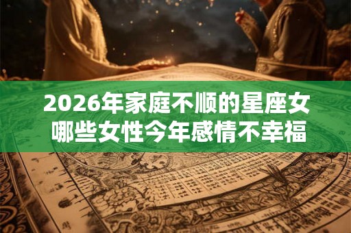 2026年家庭不顺的星座女 哪些女性今年感情不幸福