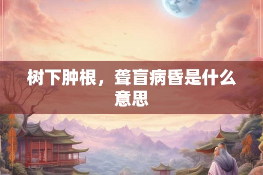 树下肿根,聋盲病昏是什么意思 树下肿根,聋盲病昏是什么意思
