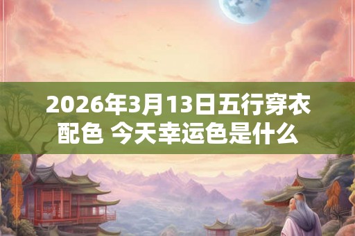 2026年3月13日五行穿衣配色 今天幸运色是什么