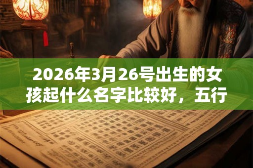 2026年3月26号出生的女孩起什么名字比较好，五行属什么