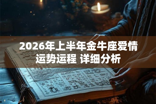 2026年上半年金牛座爱情运势运程 详细分析