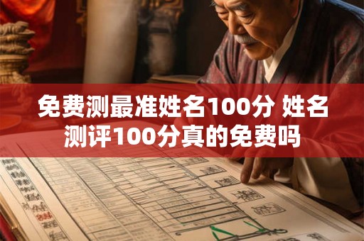 免费测最准姓名100分 姓名测评100分真的免费吗
