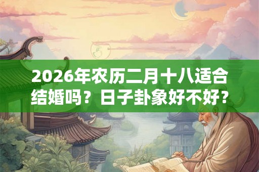 2026年农历二月十八适合结婚吗？日子卦象好不好？