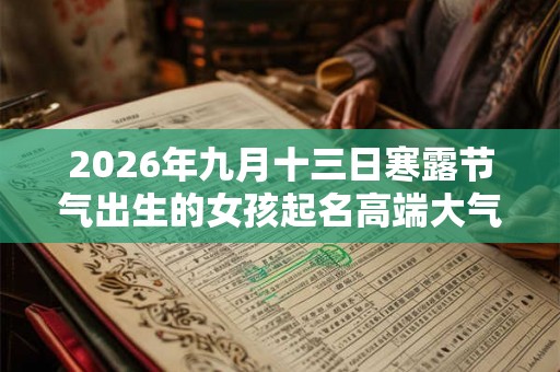 2026年九月十三日寒露节气出生的女孩起名高端大气