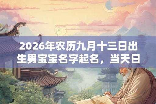 2026年农历九月十三日出生男宝宝名字起名,当天日子好吗? 2026年农历九月十三日出生男宝宝名字起名,当天日子好吗?