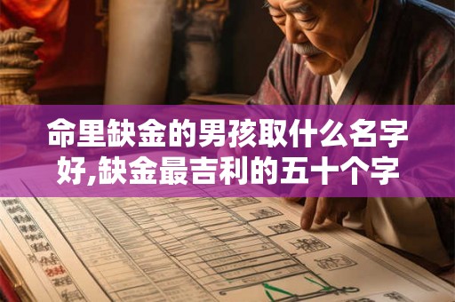 命里缺金的男孩取什么名字好,缺金最吉利的五十个字