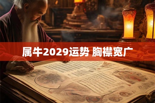 属牛2029运势 胸襟宽广 属牛2029运势 胸襟宽广
