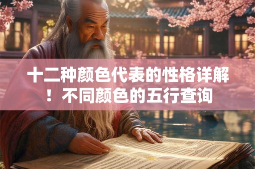 十二种颜色代表的性格详解！不同颜色的五行查询