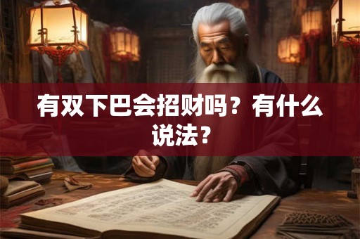 有双下巴会招财吗？有什么说法？