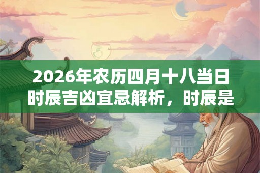 2026年农历四月十八当日时辰吉凶宜忌解析,时辰是什么? 2026年农历四月十八当日时辰吉凶宜忌解析,时辰是什么?