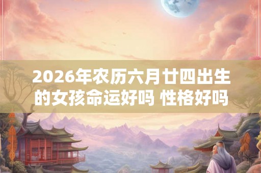 2026年农历六月廿四出生的女孩命运好吗 性格好吗