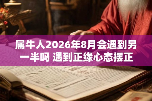 属牛人2026年8月会遇到另一半吗 遇到正缘心态摆正