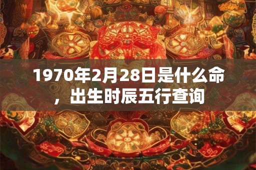 1970年2月28日是什么命，出生时辰五行查询