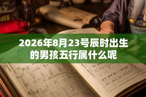 2026年8月23号辰时出生的男孩五行属什么呢
