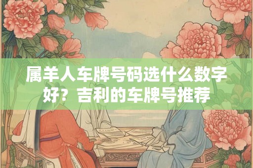 属羊人车牌号码选什么数字好？吉利的车牌号推荐
