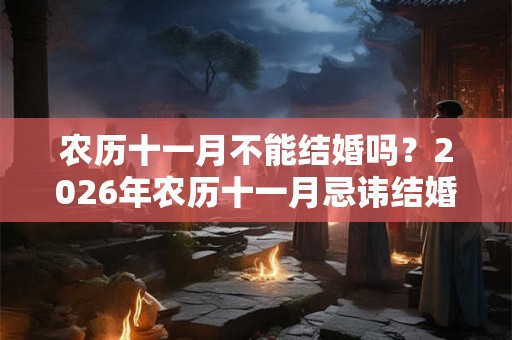 农历十一月不能结婚吗?2026年农历十一月忌讳结婚的日子 农历十一月不能结婚吗?2026年农历十一月忌讳结婚的日子