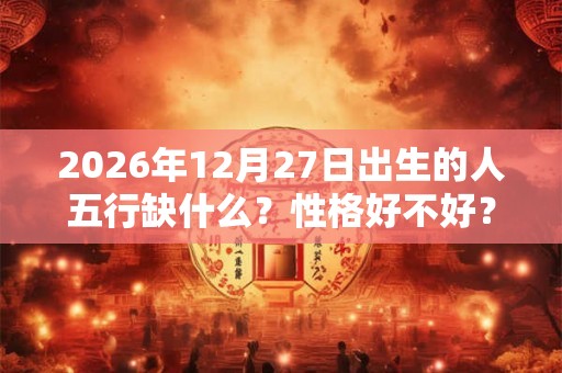 2026年12月27日出生的人五行缺什么？性格好不好？