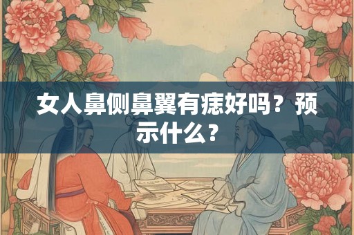 女人鼻侧鼻翼有痣好吗？预示什么？