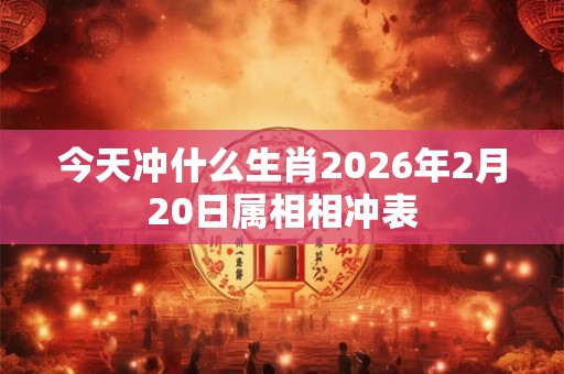 今天冲什么生肖2026年2月20日属相相冲表 今天冲什么生肖2026年2月20日属相相冲表