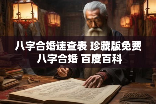 八字合婚速查表 珍藏版免费 八字合婚 百度百科