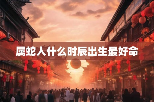 属蛇人什么时辰出生最好命