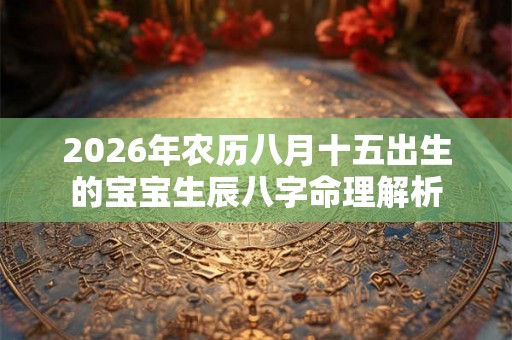 2026年农历八月十五出生的宝宝生辰八字命理解析