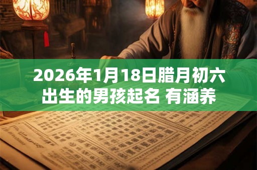 2026年1月18日腊月初六出生的男孩起名 有涵养