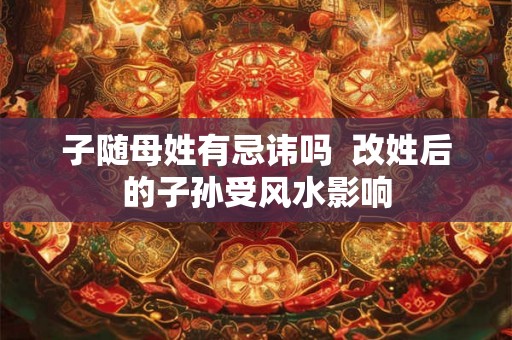 子随母姓有忌讳吗  改姓后的子孙受风水影响