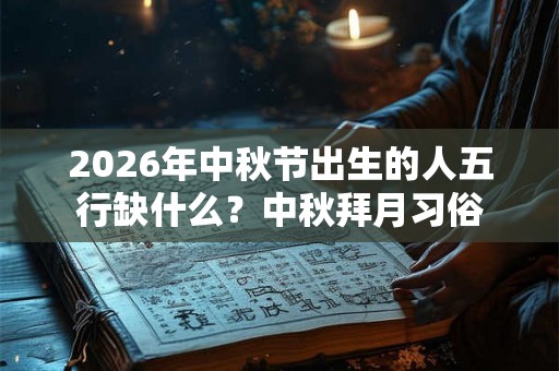 2026年中秋节出生的人五行缺什么？中秋拜月习俗