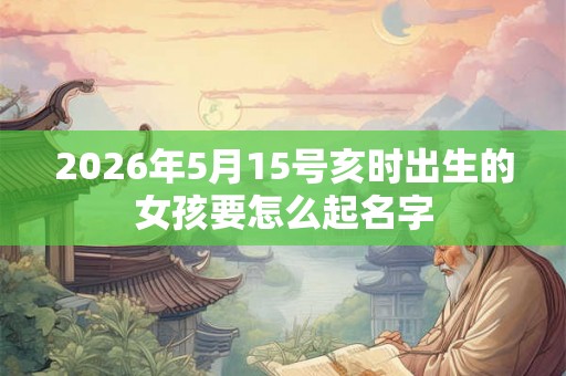 2026年5月15号亥时出生的女孩要怎么起名字