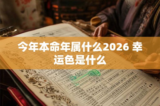 今年本命年属什么2026 幸运色是什么