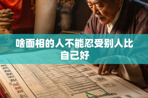 啥面相的人不能忍受别人比自己好