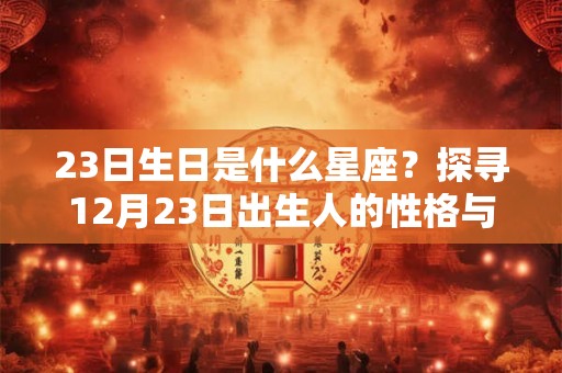 23日生日是什么星座？探寻12月23日出生人的性格与命运