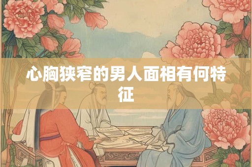 心胸狭窄的男人面相有何特征