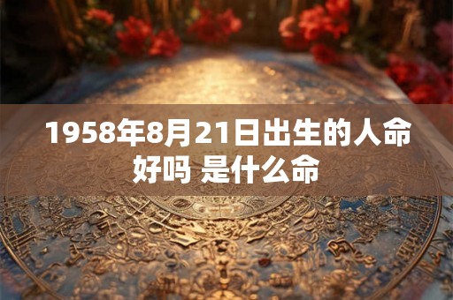 1958年8月21日出生的人命好吗 是什么命