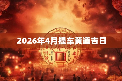 2026年4月提车黄道吉日