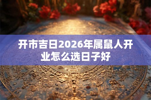 开市吉日2026年属鼠人开业怎么选日子好