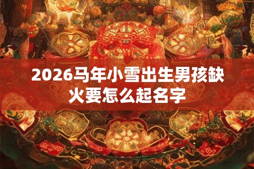2026马年小雪出生男孩缺火要怎么起名字