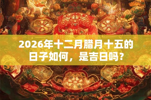 2026年十二月腊月十五的日子如何，是吉日吗？