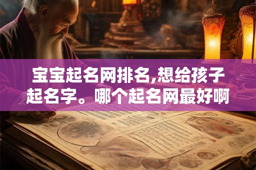 宝宝起名网排名,想给孩子起名字。哪个起名网最好啊？