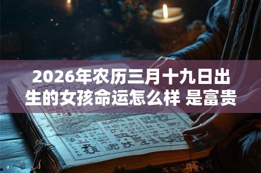 2026年农历三月十九日出生的女孩命运怎么样 是富贵命吗