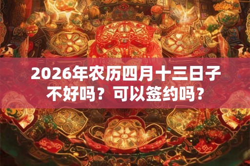 2026年农历四月十三日子不好吗？可以签约吗？