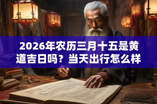 2026年农历三月十五是黄道吉日吗？当天出行怎么样？