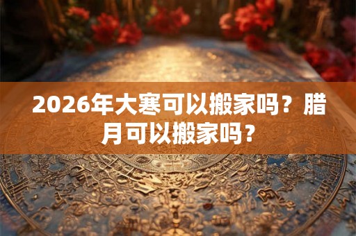 2026年大寒可以搬家吗？腊月可以搬家吗？