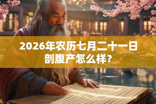 2026年农历七月二十一日剖腹产怎么样？