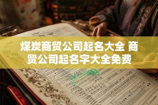 煤炭商贸公司起名大全 商贸公司起名字大全免费
