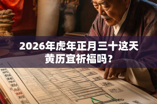 2026年虎年正月三十这天黄历宜祈福吗？